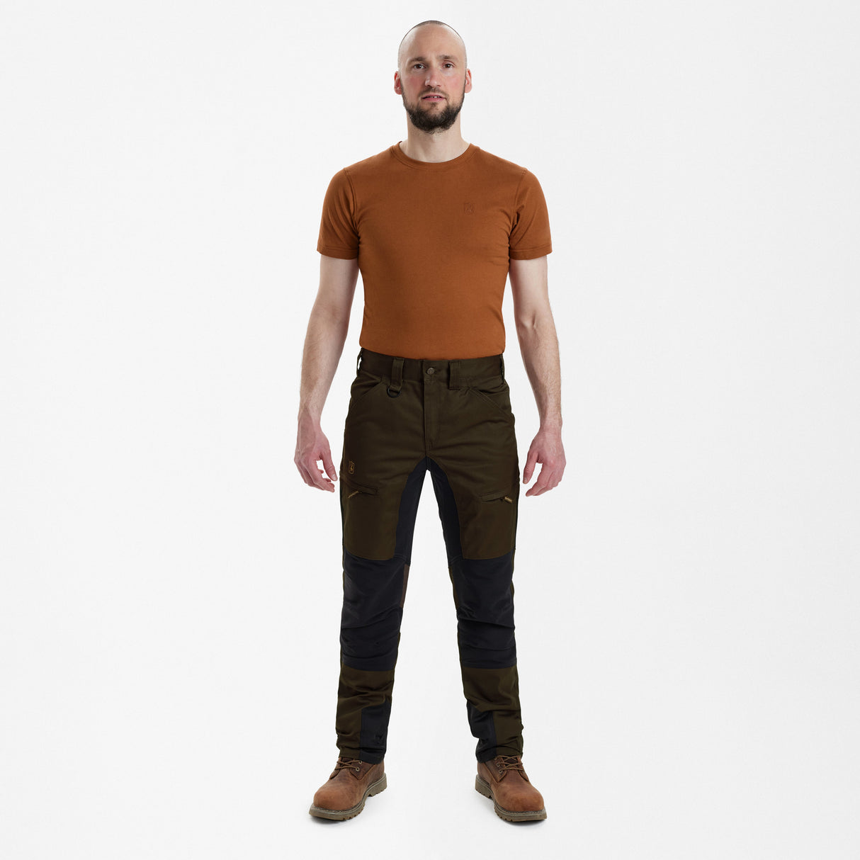 Rogaland Stretchbyxor med kontrast - Kort - Fallen Leaf - Deerhunter