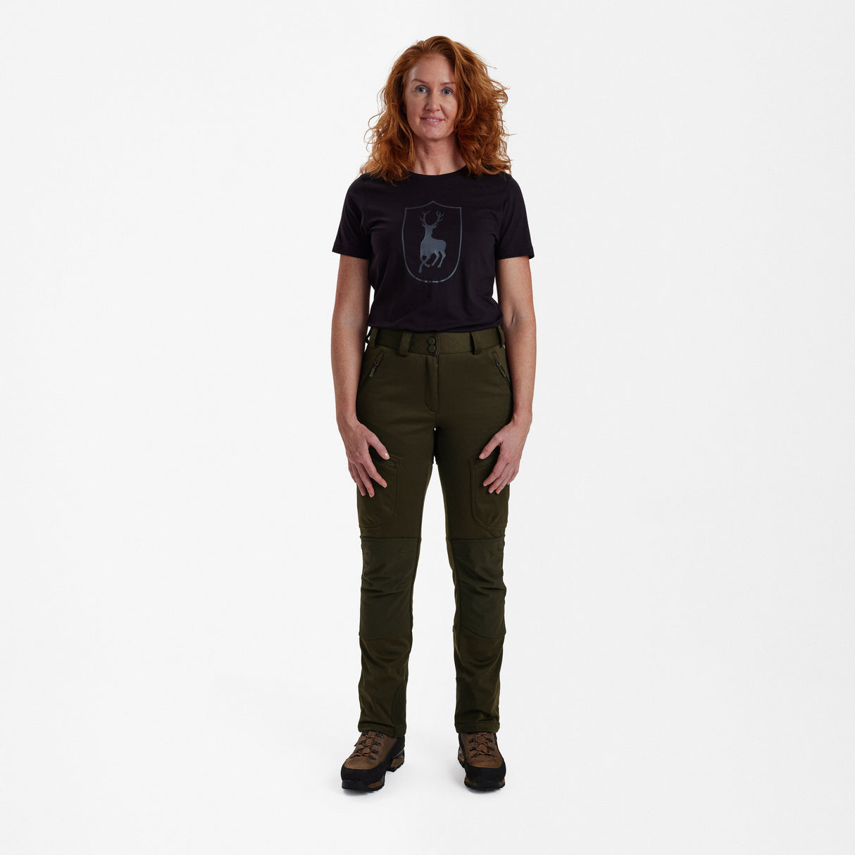 Lady Excape Softshellbyxor Art Green - Deerhunter