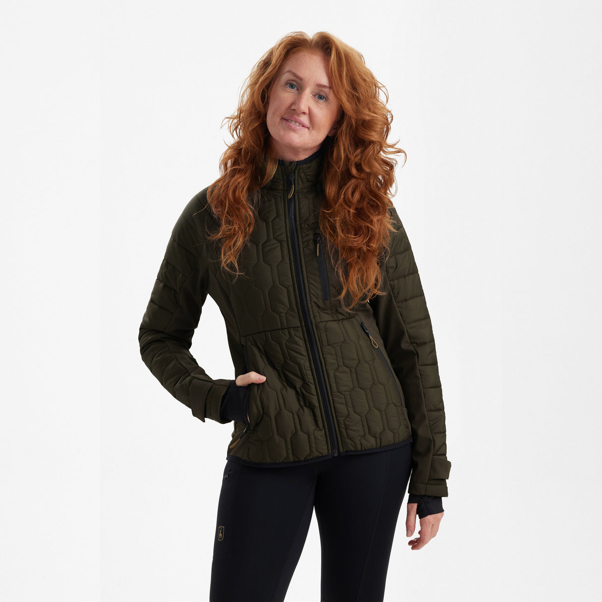 Lady Mossdale quiltad jacka Forest Green - Deerhunter