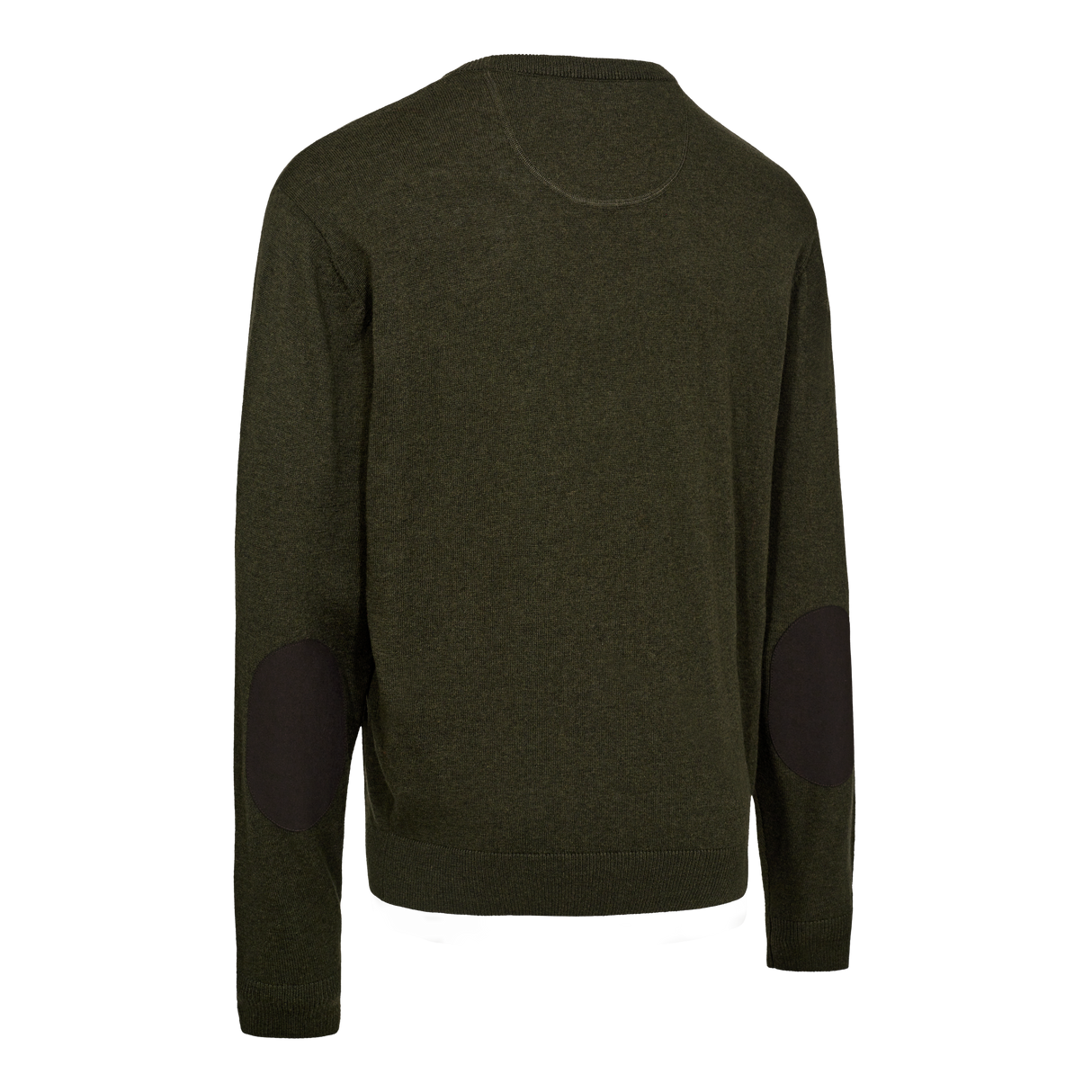 Harrington stickad tröja med rund hals - Forest Ember Melange – Deerhunter