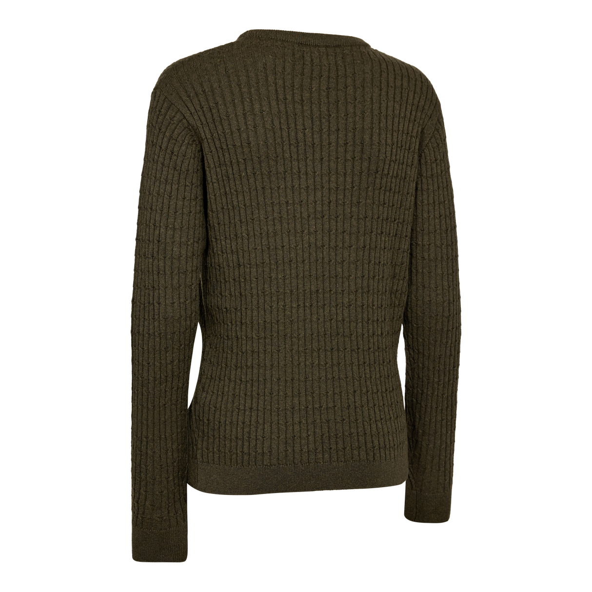 Lady Harrington Kabelstickad Tröja - Forest Ember Melange – Deerhunter