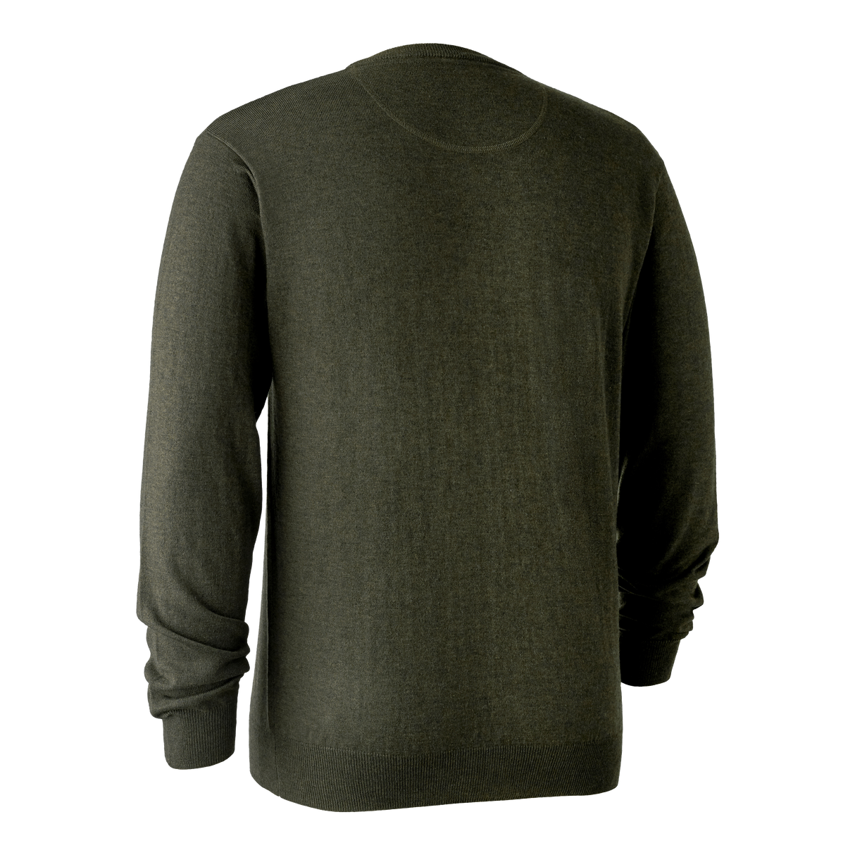 Kingston Stickad tröja med V-hals - Green Melange – Deerhunter