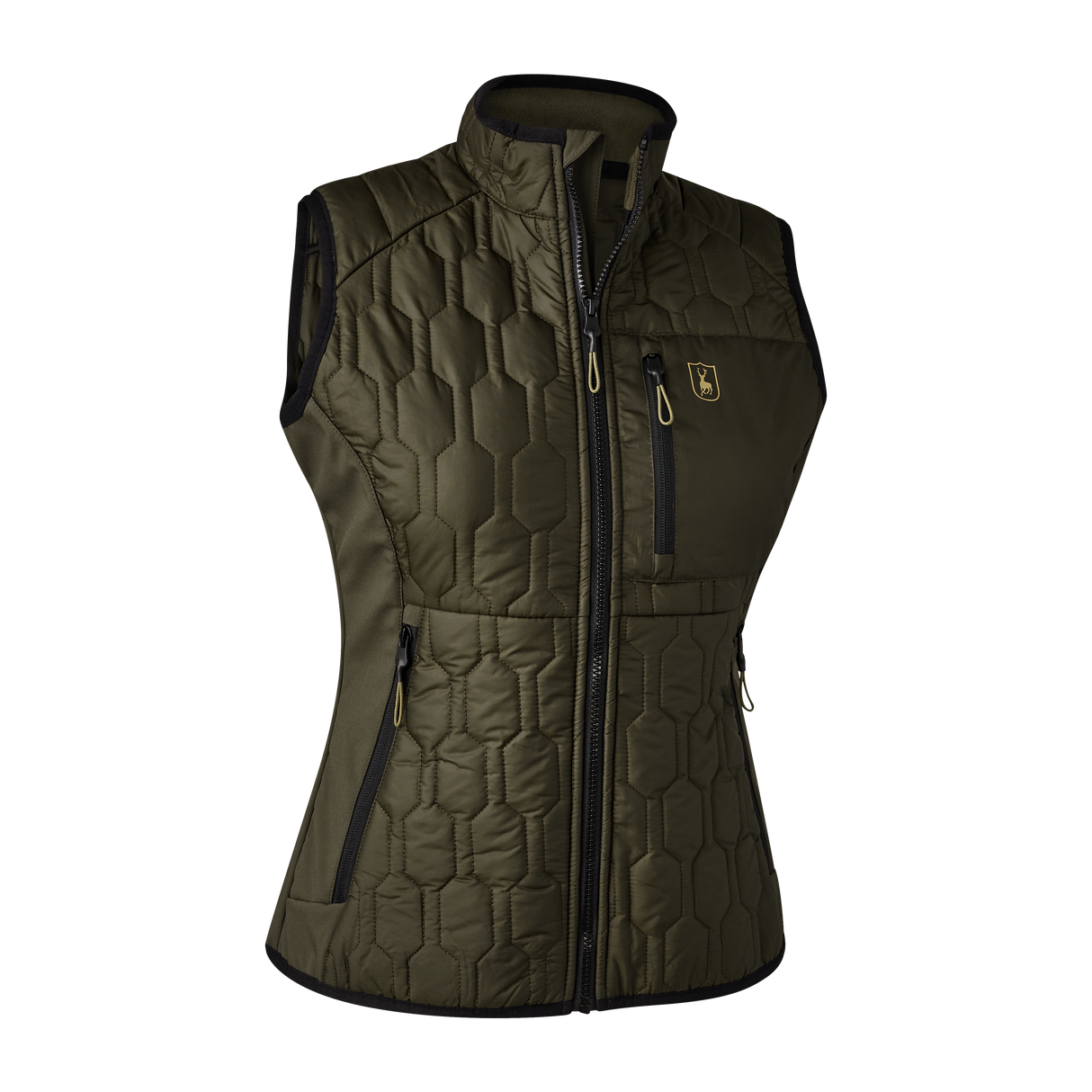 Lady Mossdale quiltad väst Forest Green - Deerhunter