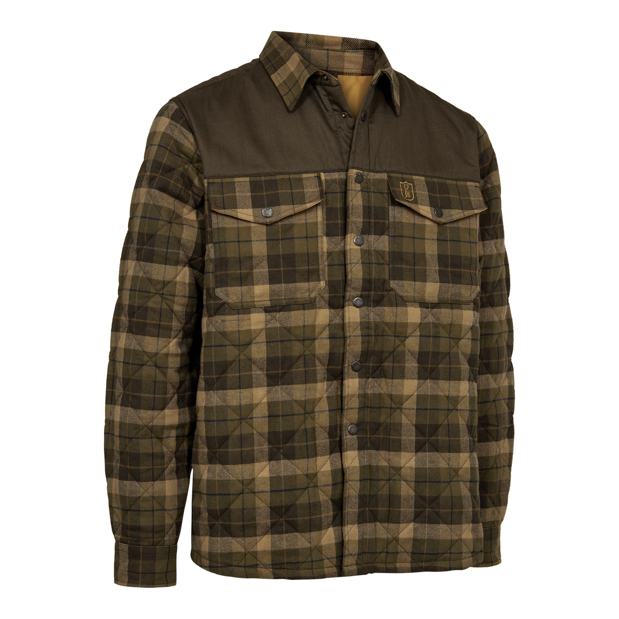 Elbert Vadderad skjortjacka - Brown Check – Deerhunter