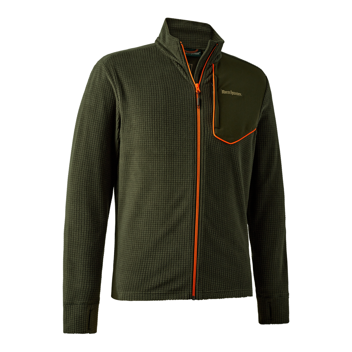 Chamois Fleecejacka med hel dragkedja Forest Green - Deerhunter