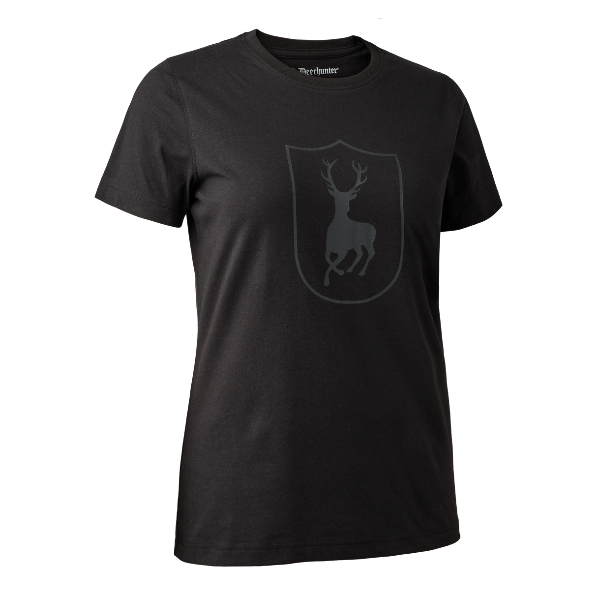 Dam T-shirt med logga Svart - Deerhunter