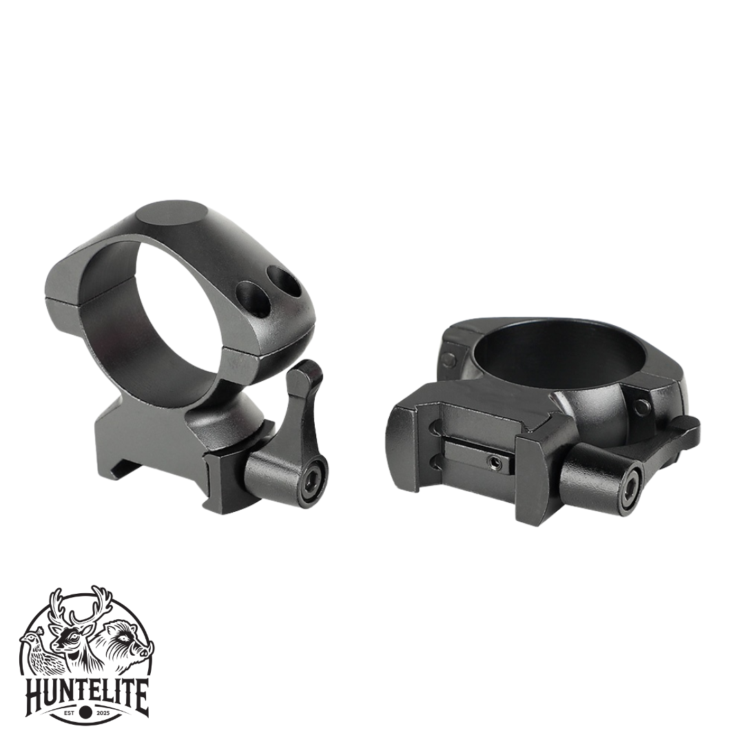 30mm Picatinny/Weaver ringar med snabbfäste - HuntElite
