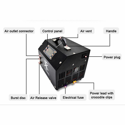 Kompressor 300 Bar med LCD-display