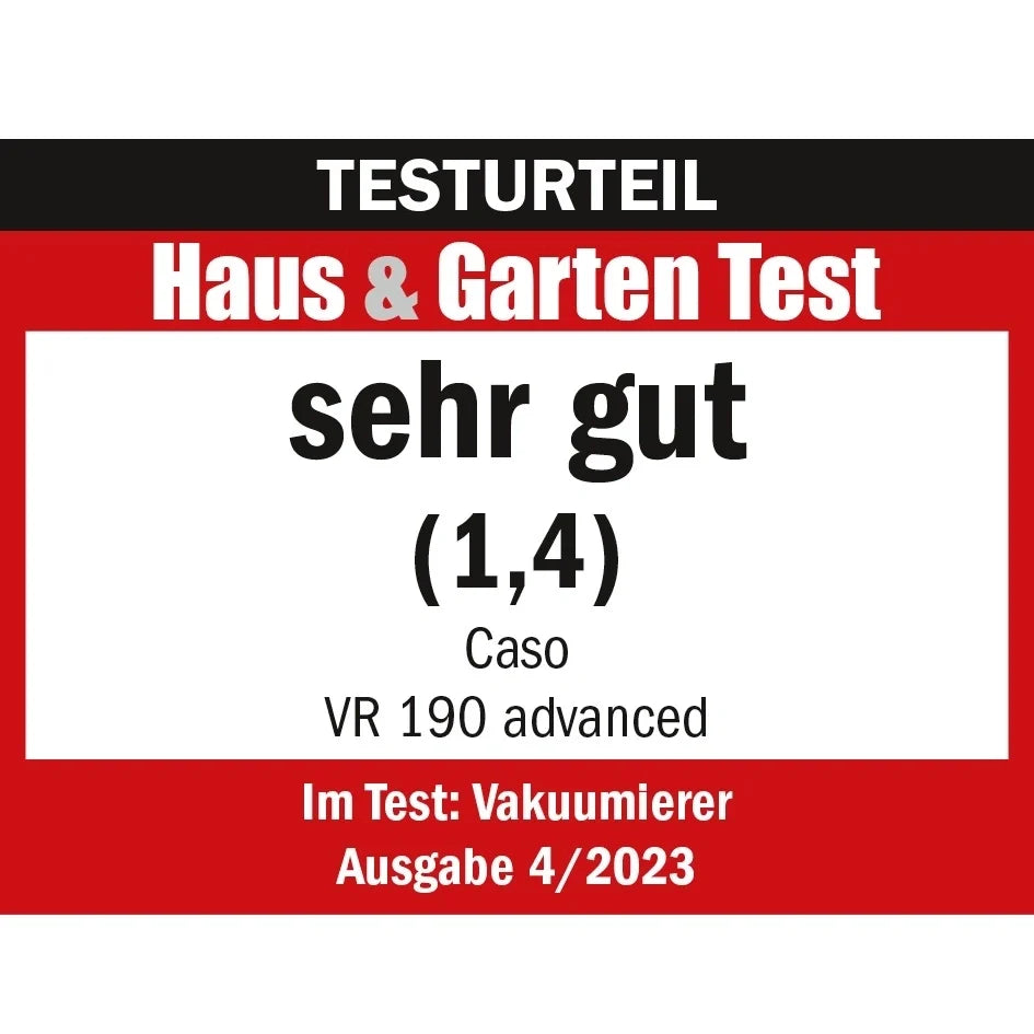 Vakuumpackare VR190 0.5 bar 9 L/min - Caso