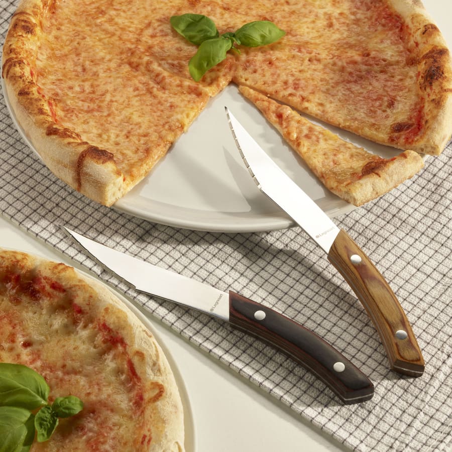 NAPOLI Pizza- och steakknivset 4 st. ljusa handtag - Legnoart