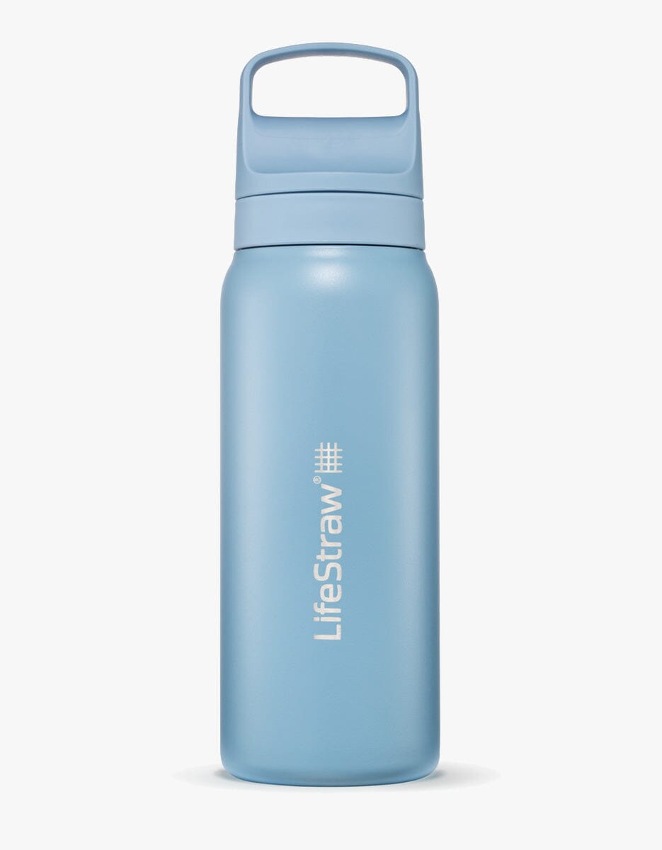 Go 2.0 Stainless Steel Water Filter Bottle Icelandic Blue / 700 ML - LifeStraw