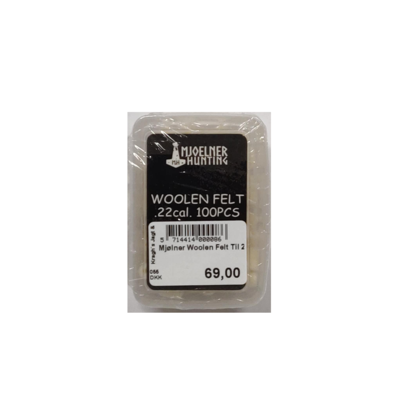 Woolen felt for .22cal. 100pcs