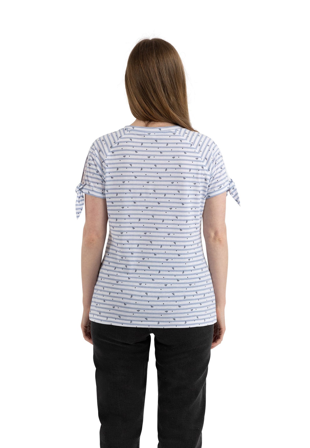 Penelope - Cool Blue Stripe Bee Print - Trespass
