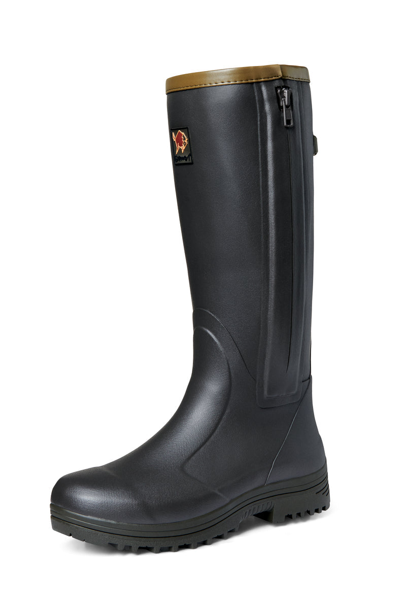 Pheasant Game 18" läderstövel med sidodragkedja - Black Olive – Gateway1