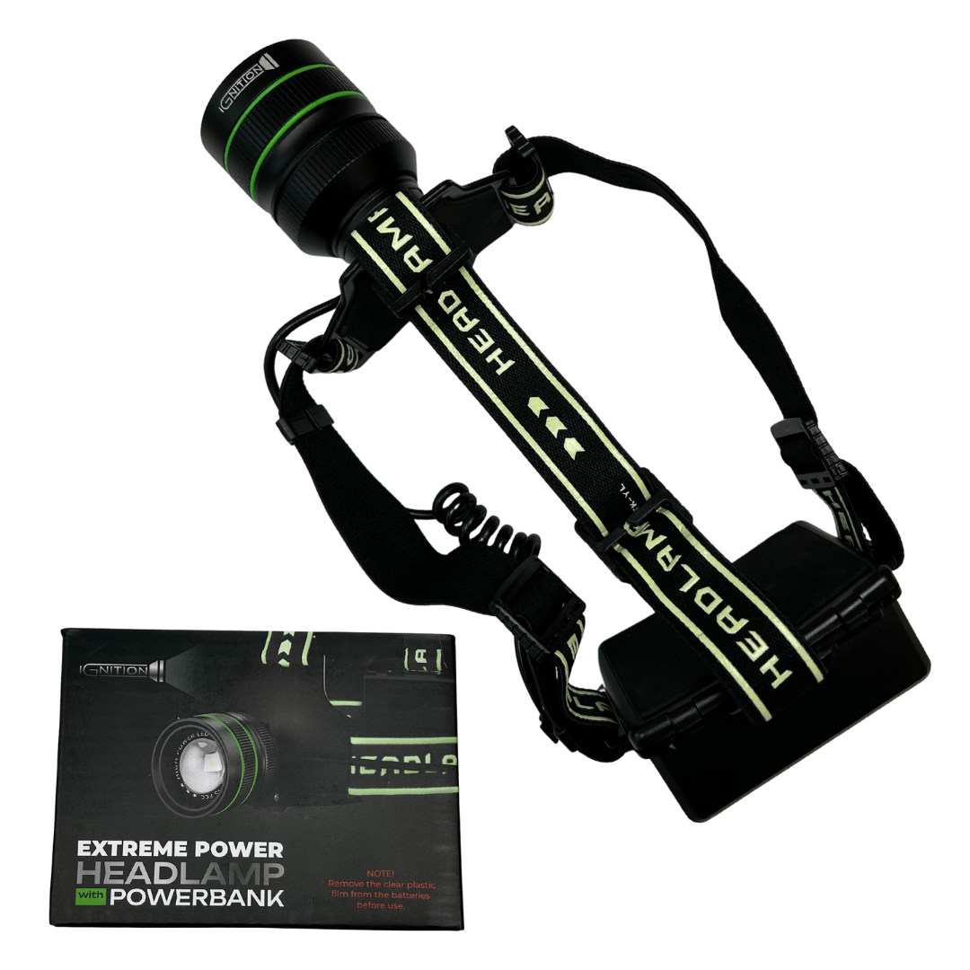 Extremt Kraftig - Pannlampa 10.000 Lumens + Powerbank – Ignition