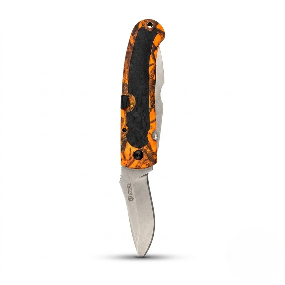 Orange camo kniv 2 blad – HuntElite