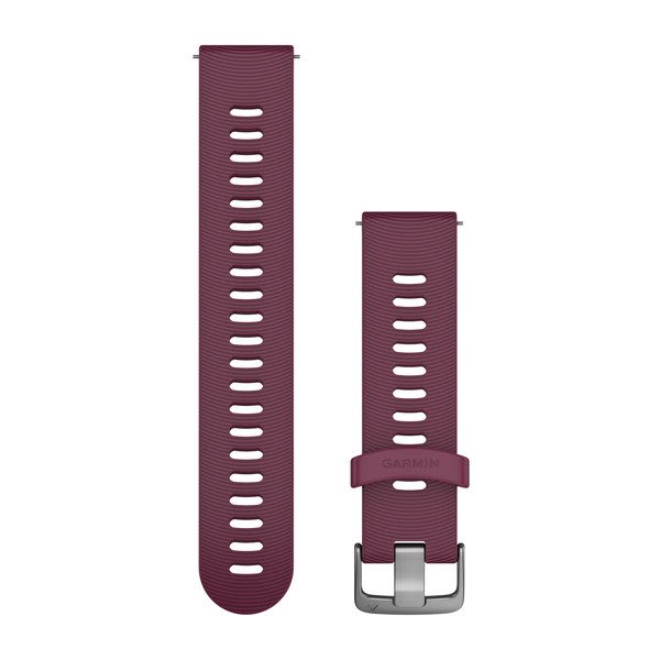 Snabbfäste Remmar (20 mm), Berry Silikonrem, Rostfritt Stål-Hårdvara – Garmin