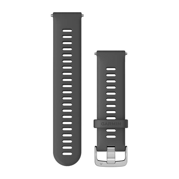 Quick Release Remmar (22 mm) Grå, Silverfärgad Hårdvara – Garmin