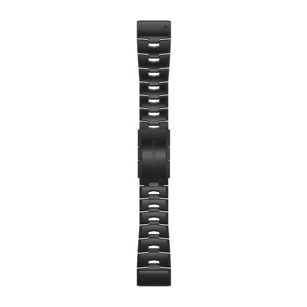 QuickFit® 26 klockarmband, Ventilerad titanlänk, Carbon Grey DLC-beläggning – Garmin
