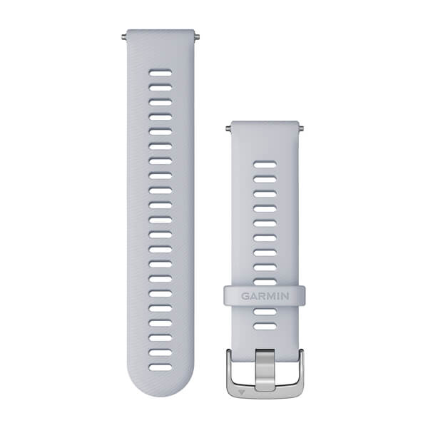 Snabbfäste remmar (22 mm), Whitestone, Silver hardware – Garmin