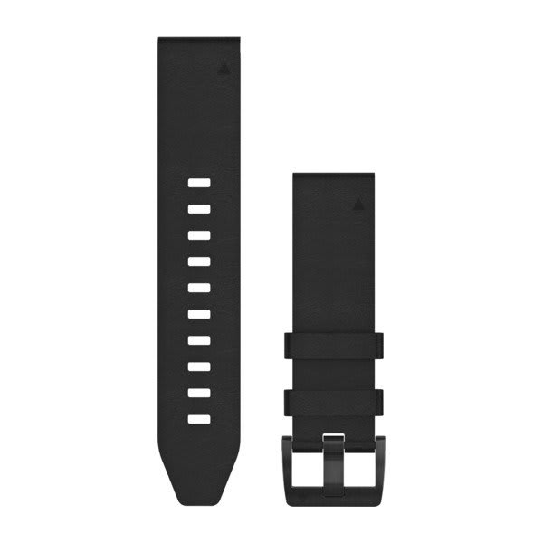 QuickFit® 22 klockarmband, Svart läder – Garmin
