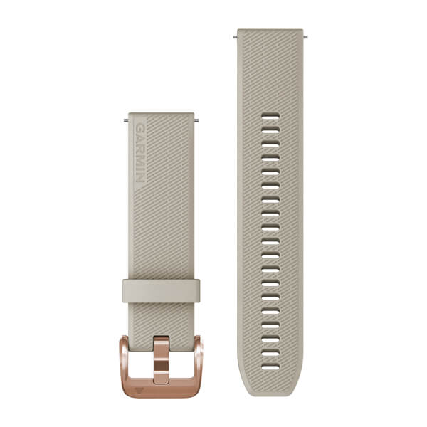 Snabbfäste Remmar (20 mm) Ljus Sand Roséguldfärgad Hårdvara – Garmin