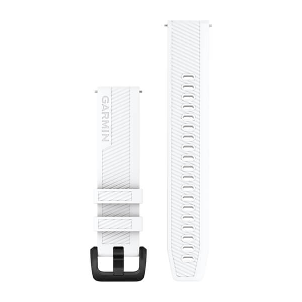 Quick Release-Remmar (20 mm) Vit, Svart Hårdvara – Garmin