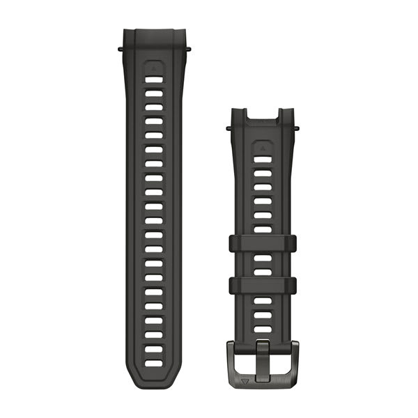 22 mm Remmar (Instinct® 3 - 45 mm/Instinct Crossover AMOLED), Charcoal Silikon med Metallspänne – Garmin