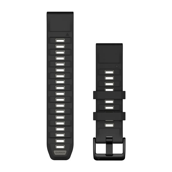 QuickFit® 22 Armband Svart/Pebble Grey Silikon – Garmin