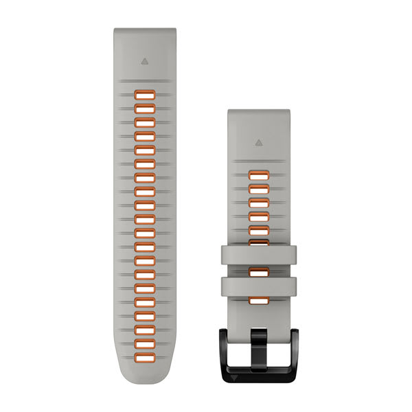 Quickfit 22 mm Klockarmband Fog Gray/Ember Orange Silikon – Garmin