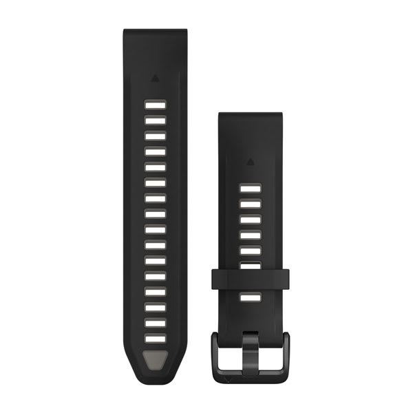 QuickFit® 20 Armband, Svart/Pebble Grey Silikon – Garmin