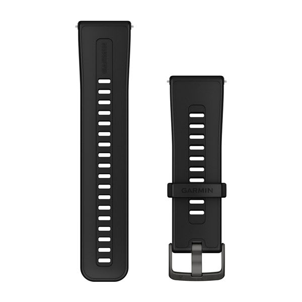 Snabbfäste Remmar (24 mm), Svart Silikon – Garmin