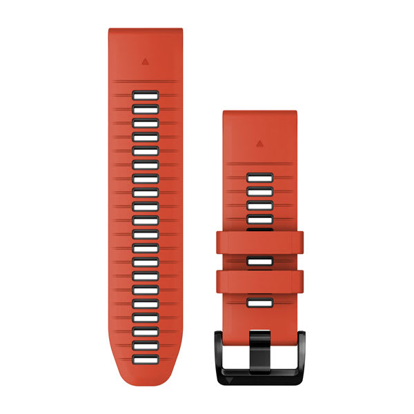 QuickFit® 26 Klockarmband Flame Red/Graphite Silikon – Garmin
