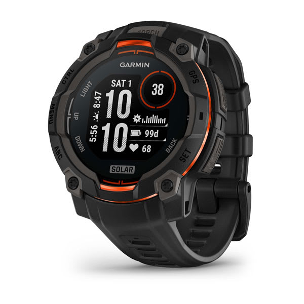 Instinct® 3 – 45 mm, Solar, Svart med Svart Rem – Garmin
