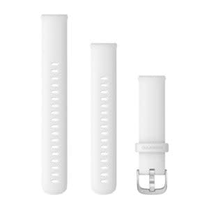Quick Release remme (18 mm), Hvid, sølv hardware 3