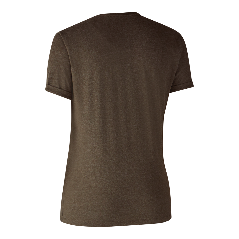 Dam Bas 2-pack T-shirt Brown Leaf Melange - Deerhunter