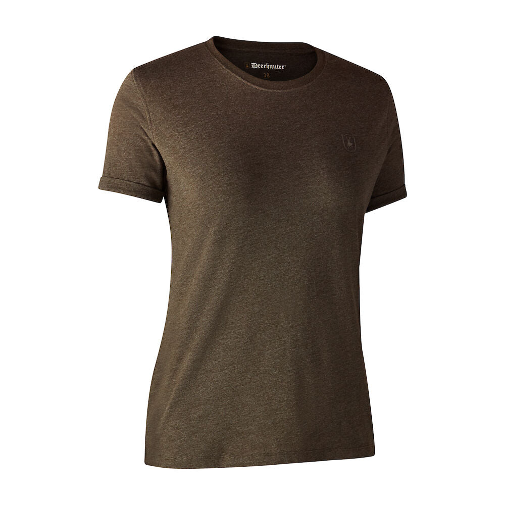 Dam Basis 2-pack T-shirt Adventure - Green Mel/Brown Leaf - Deerhunter