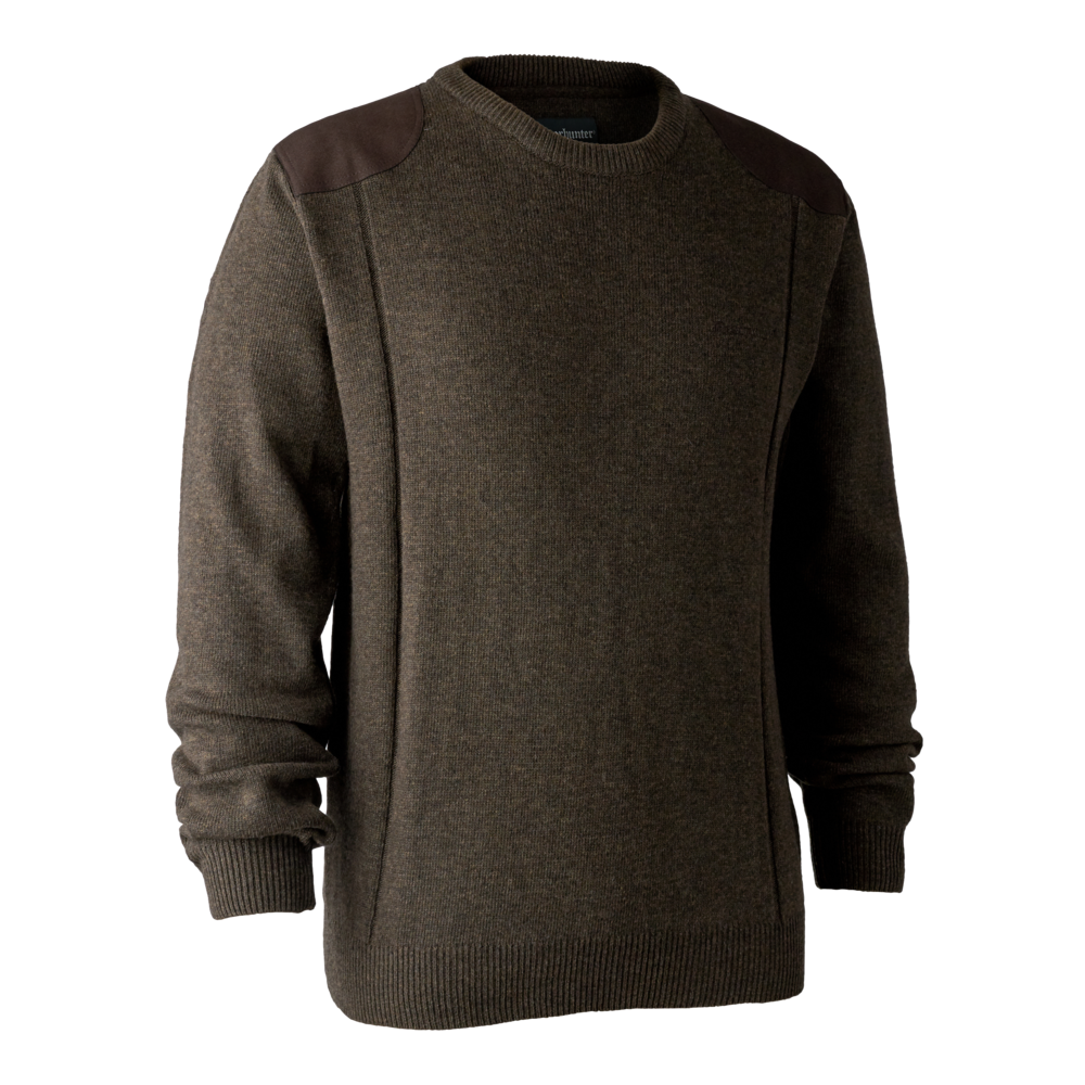 Sheffield stickad med rund halsringning Dark Elm - Deerhunter