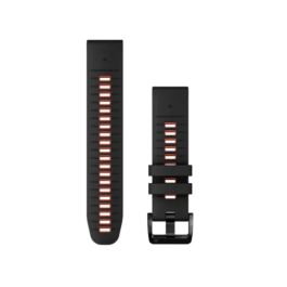 Quickfit 22 mm urremme, Flame Red/Graphite silikone 3