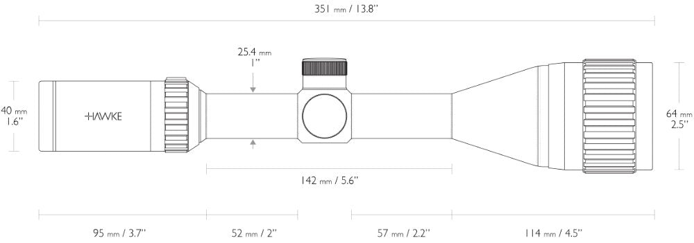 Vantage IR 3-9x50 Mil Dot - Hawke