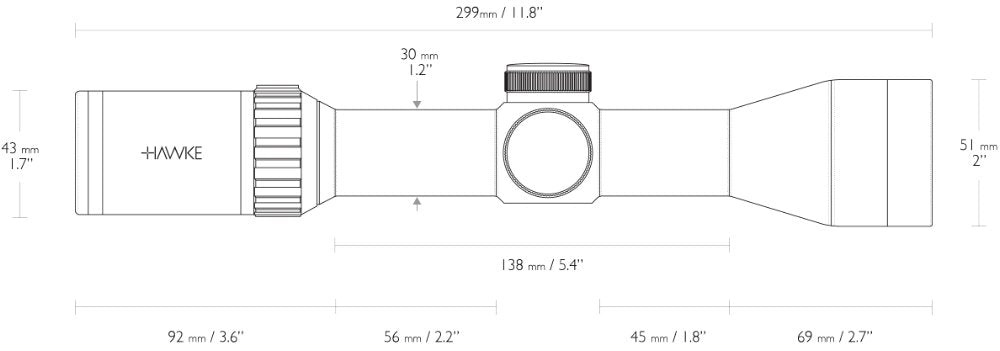 Vantage 30 WA IR 1,5-6x44 L4A Dot - Hawke