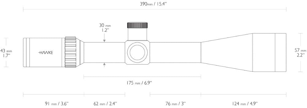 Vantage 30 WA SF IR - 6-24x50 Half Mil Dot – Hawke