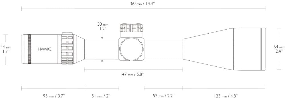 Frontier 30 FFP - 5-25x56 FFP Mil Pro (25x) – Hawke