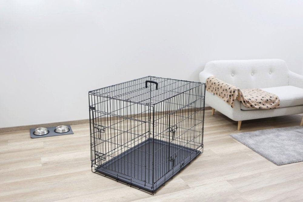 Hundbur i stål hopfällbar - 92x63x74 cm – Kerbl