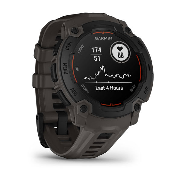 Instinct® E – 45 mm, Svart med Charcoal rem – Garmin