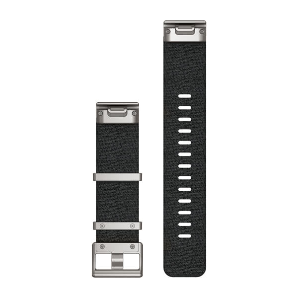QuickFit® 22 Klockarmband, Jacquardvävt Nylonarmband – Svart – Garmin