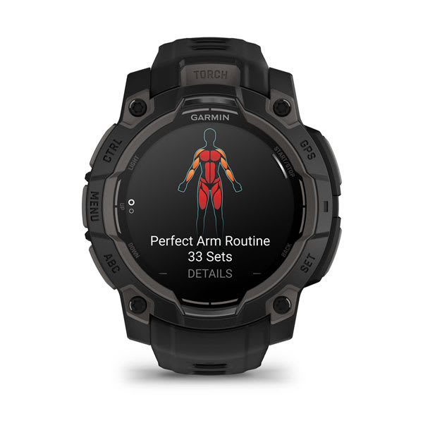Instinct® 3 – 45 mm, AMOLED, Svart med Svart Rem – Garmin
