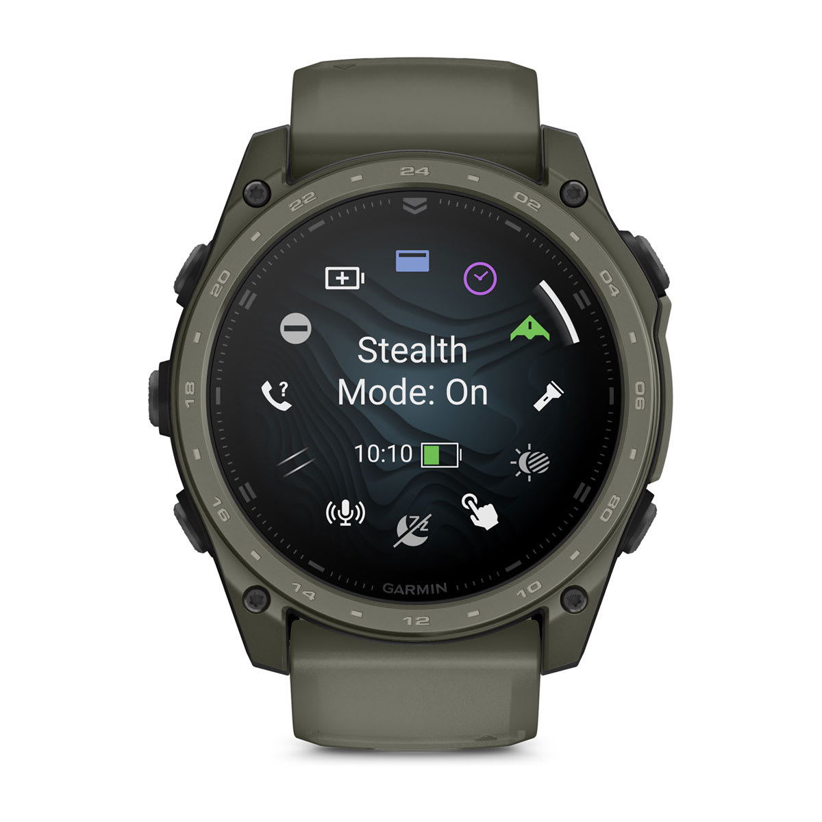 tactix® 8 – 51 mm, AMOLED, Cerakote®-beläggning, Inklusive Applied Ballistics Ultralight™ Solver och Olive Cerakote®-beläggning – Garmin