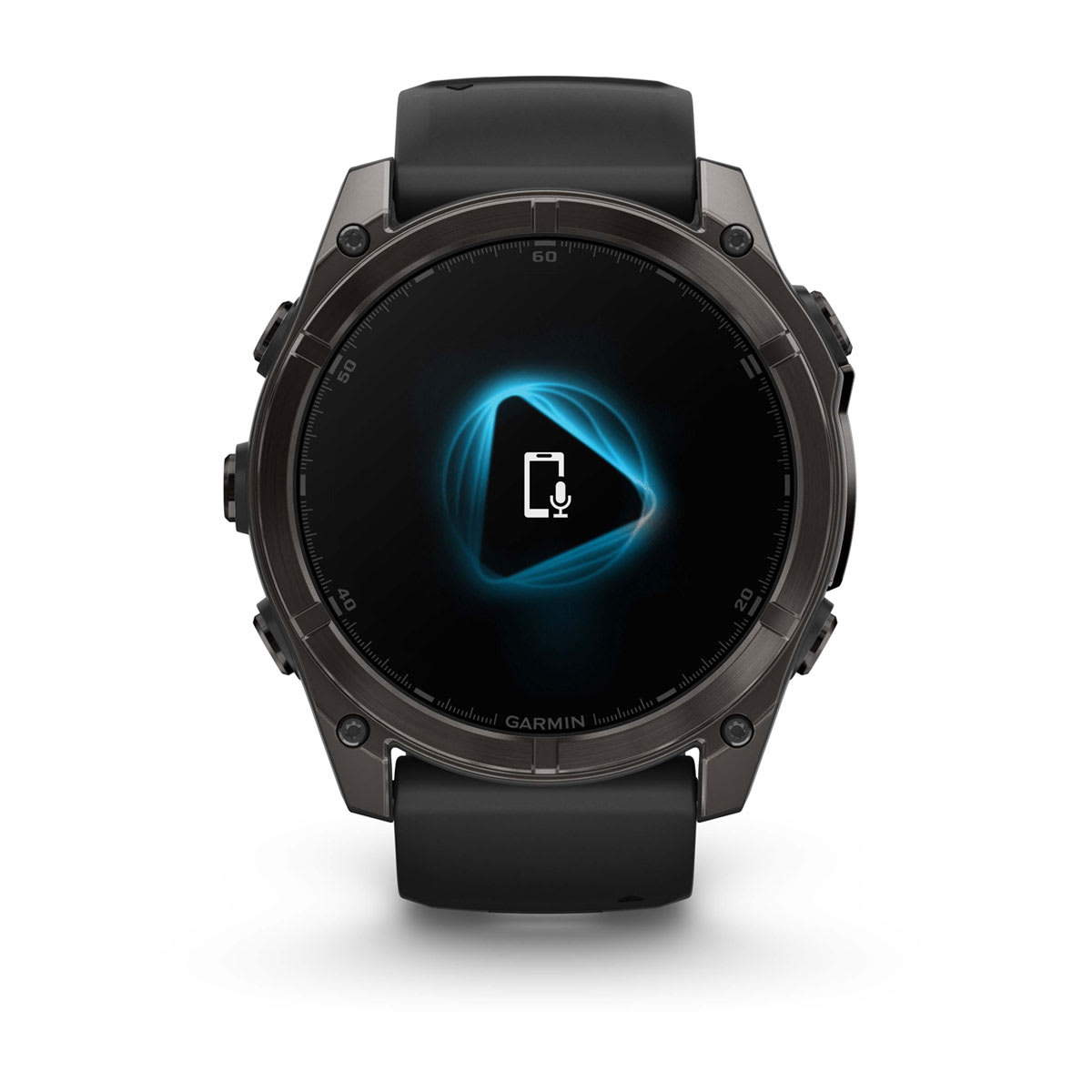 fēnix® 8 – 51 mm, AMOLED, Sapphire, Carbon Grey DLC med Svart/Pebble Grey silikonarmband – Garmin