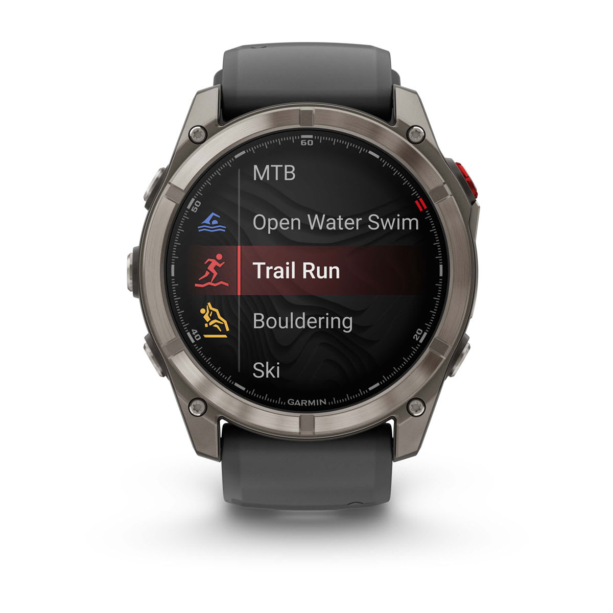 fēnix® 8 Pro – 51 mm, AMOLED, Sapphire, titan med silikonrem i Graphite/Svart – Garmin